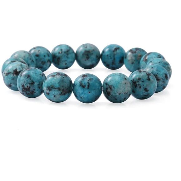 NEW! Green Jasper Apatite Stone Beaded Bracelet - Picture 2 of 5